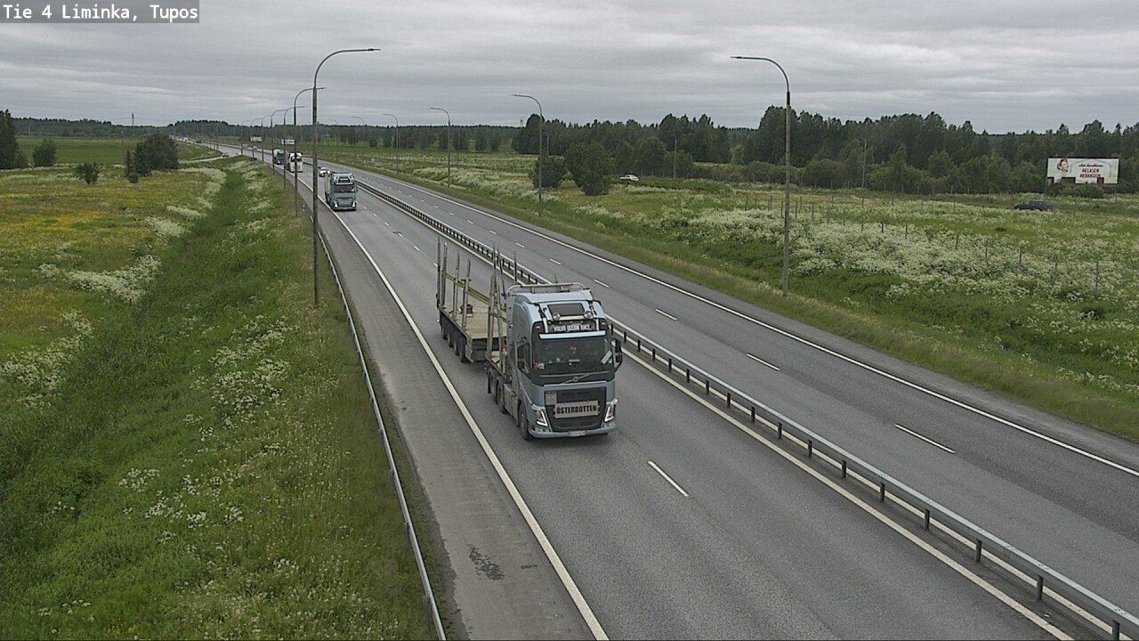 Weather Camera Image Väg 4 Limingo, Tupos, Liminka, Pohjois-Pohjanmaa