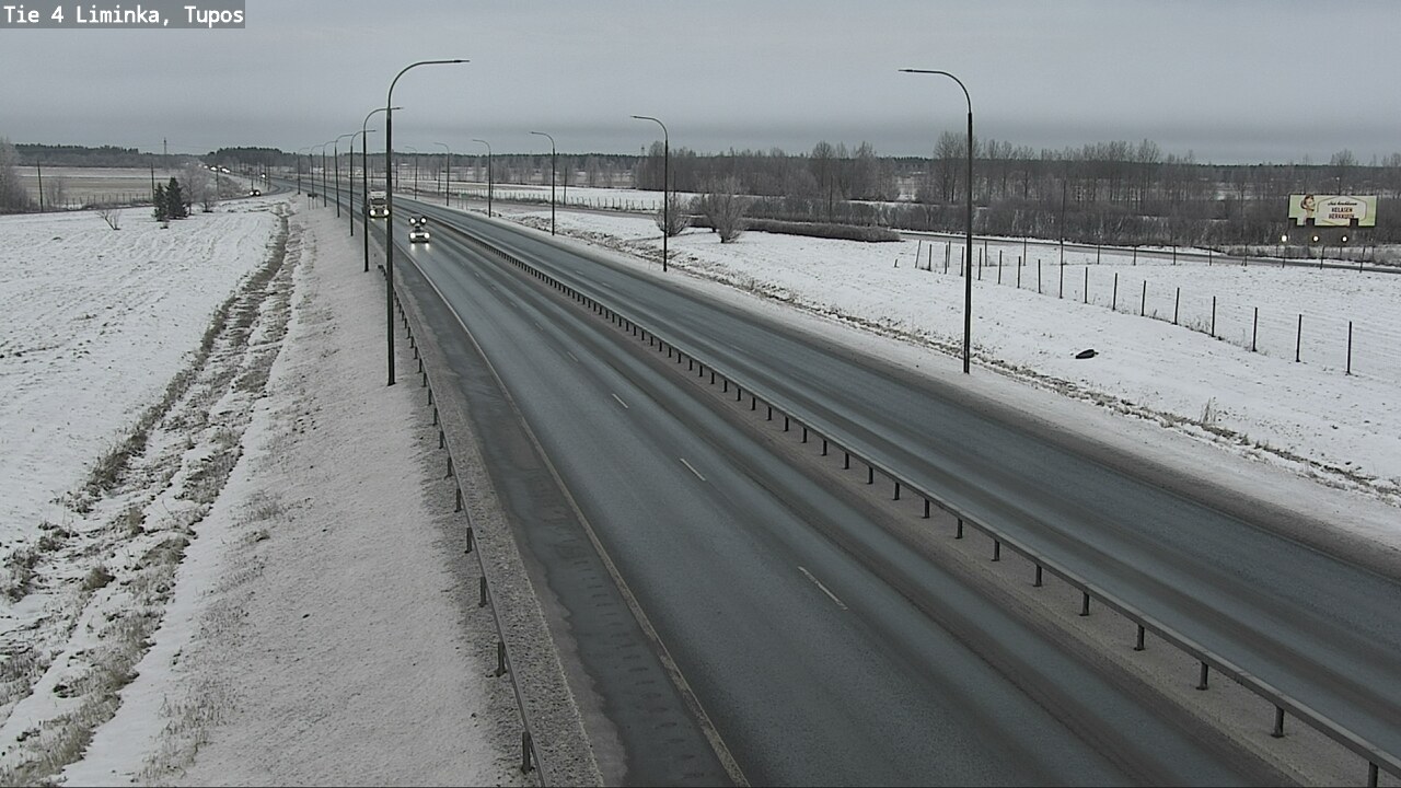 Weather Camera Image Road 4 Liminka, Tupos, Liminka, Pohjois-Pohjanmaa