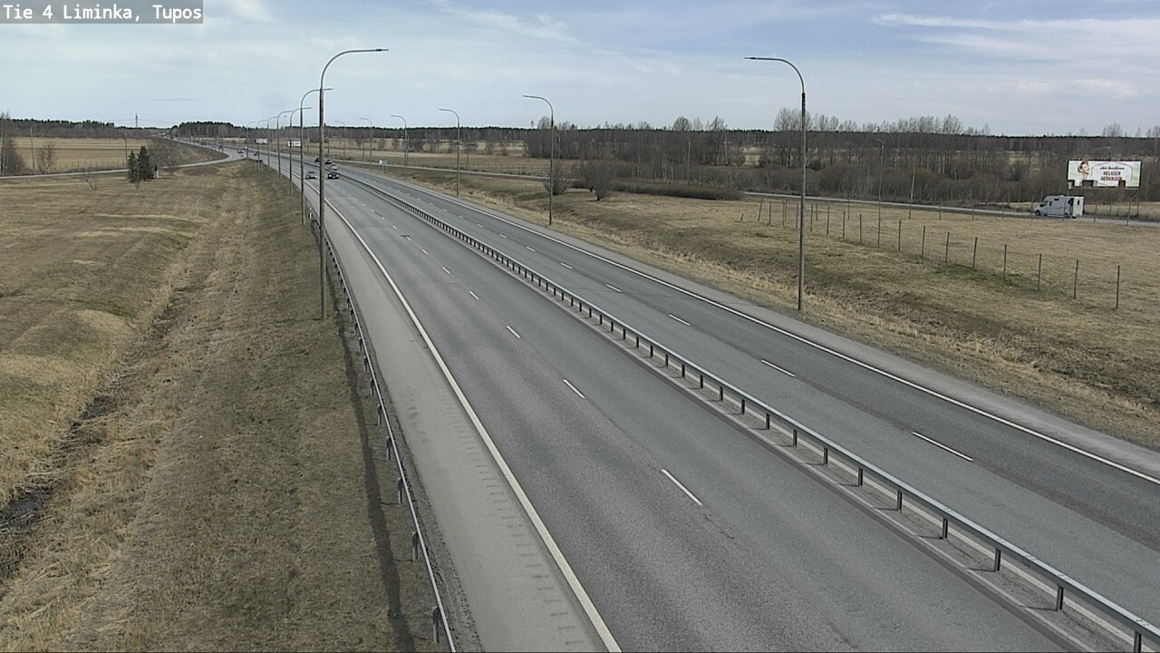 Weather Camera Image Väg 4 Limingo, Tupos, Liminka, Pohjois-Pohjanmaa