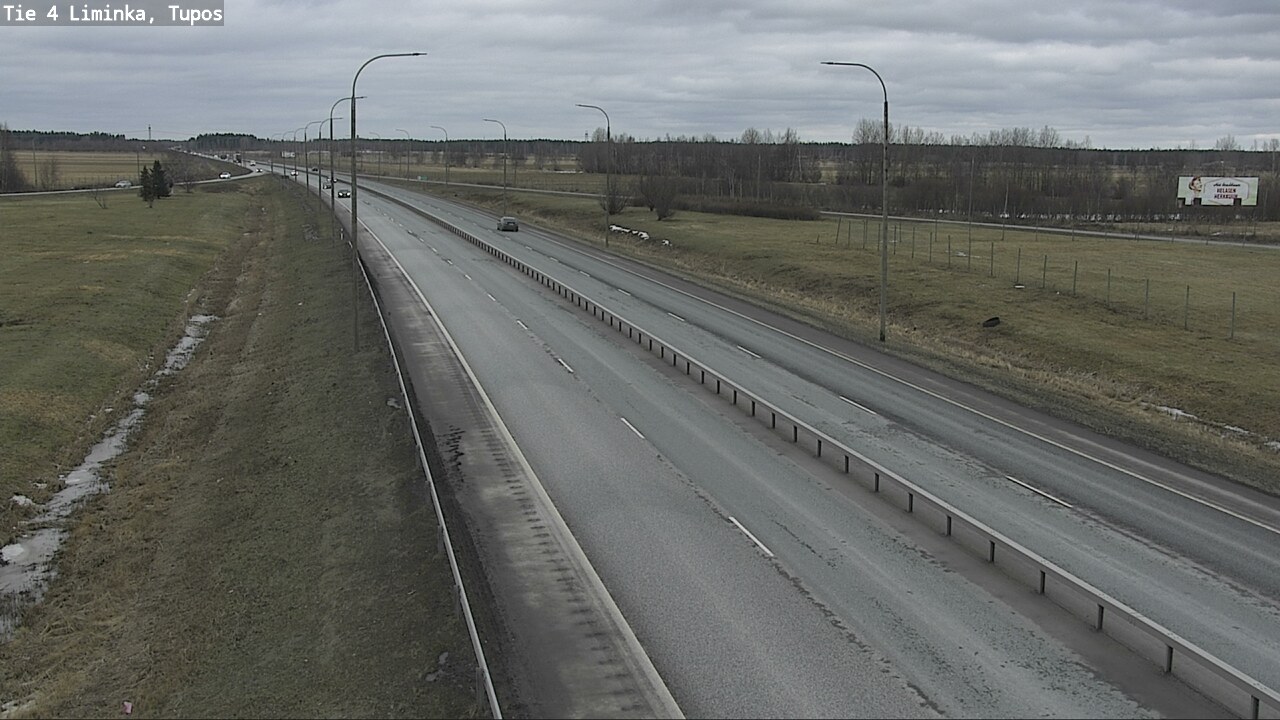 Weather Camera Image Road 4 Liminka, Tupos, Liminka, Pohjois-Pohjanmaa