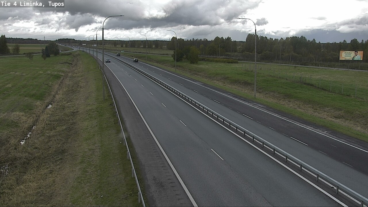 Weather Camera Image Väg 4 Limingo, Tupos, Liminka, Pohjois-Pohjanmaa