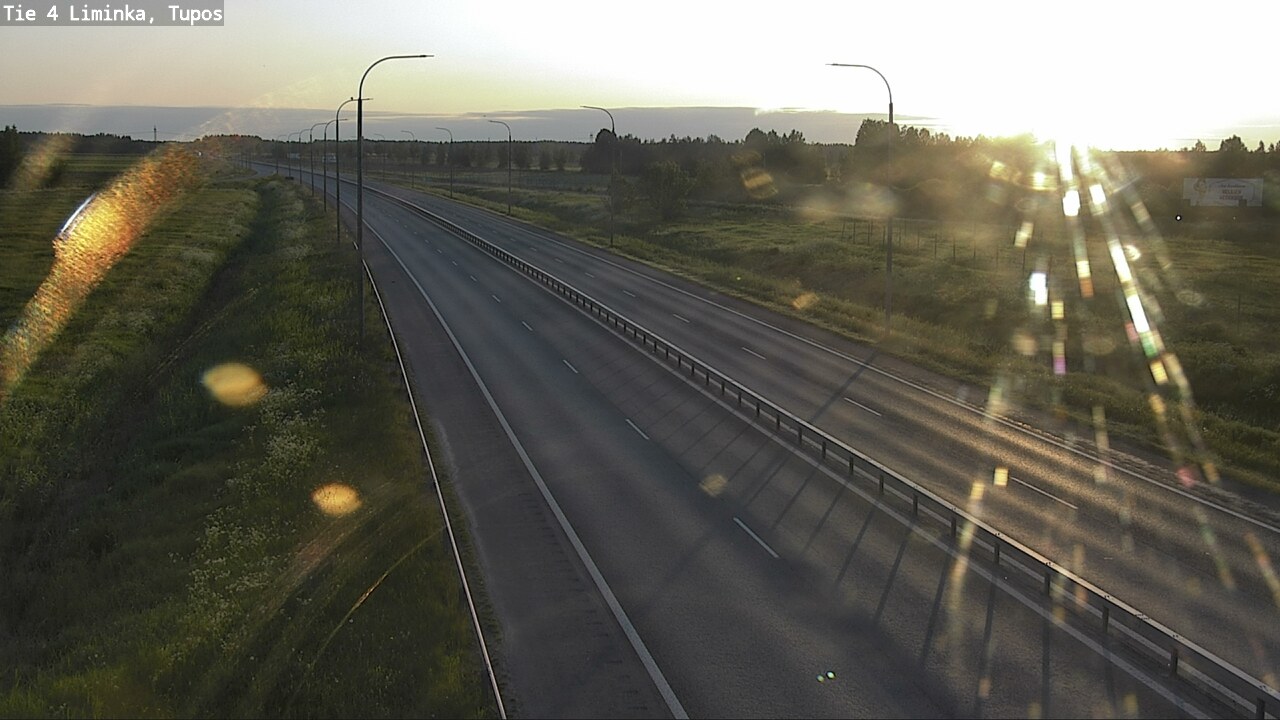 Weather Camera Image Road 4 Liminka, Tupos, Liminka, Pohjois-Pohjanmaa