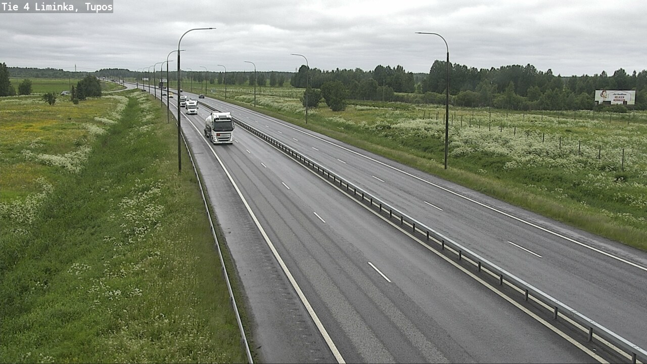 Weather Camera Image Väg 4 Limingo, Tupos, Liminka, Pohjois-Pohjanmaa