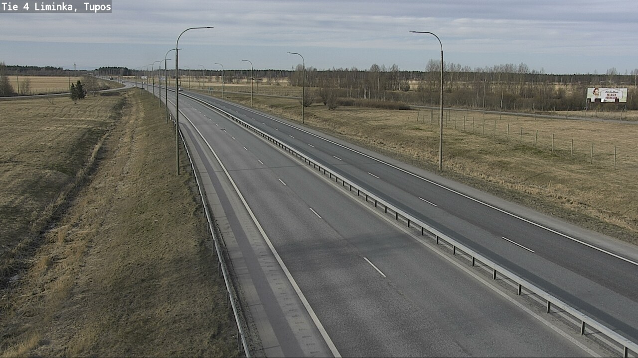 Weather Camera Image Väg 4 Limingo, Tupos, Liminka, Pohjois-Pohjanmaa