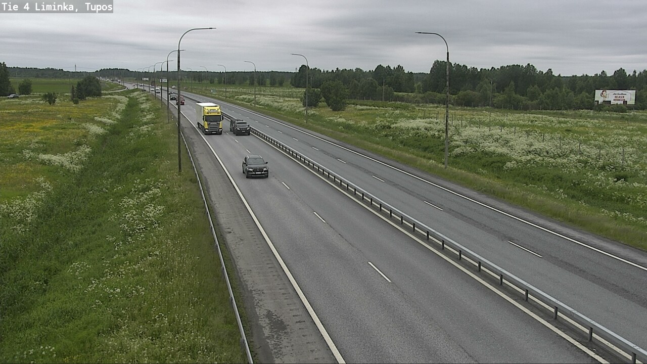 Weather Camera Image Väg 4 Limingo, Tupos, Liminka, Pohjois-Pohjanmaa