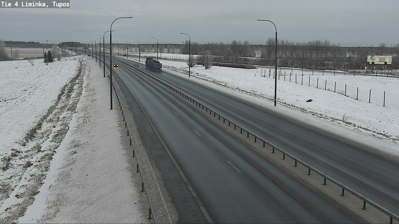 Weather Camera Image Road 4 Liminka, Tupos, Liminka, Pohjois-Pohjanmaa