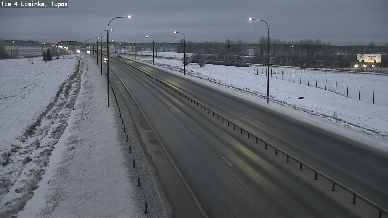 Weather Camera Image Road 4 Liminka, Tupos, Liminka, Pohjois-Pohjanmaa