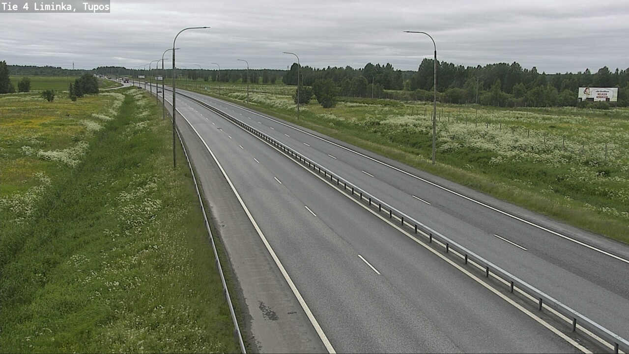 Weather Camera Image Väg 4 Limingo, Tupos, Liminka, Pohjois-Pohjanmaa