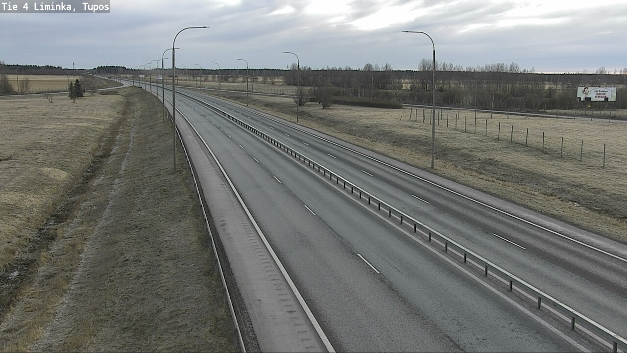 Weather Camera Image Väg 4 Limingo, Tupos, Liminka, Pohjois-Pohjanmaa