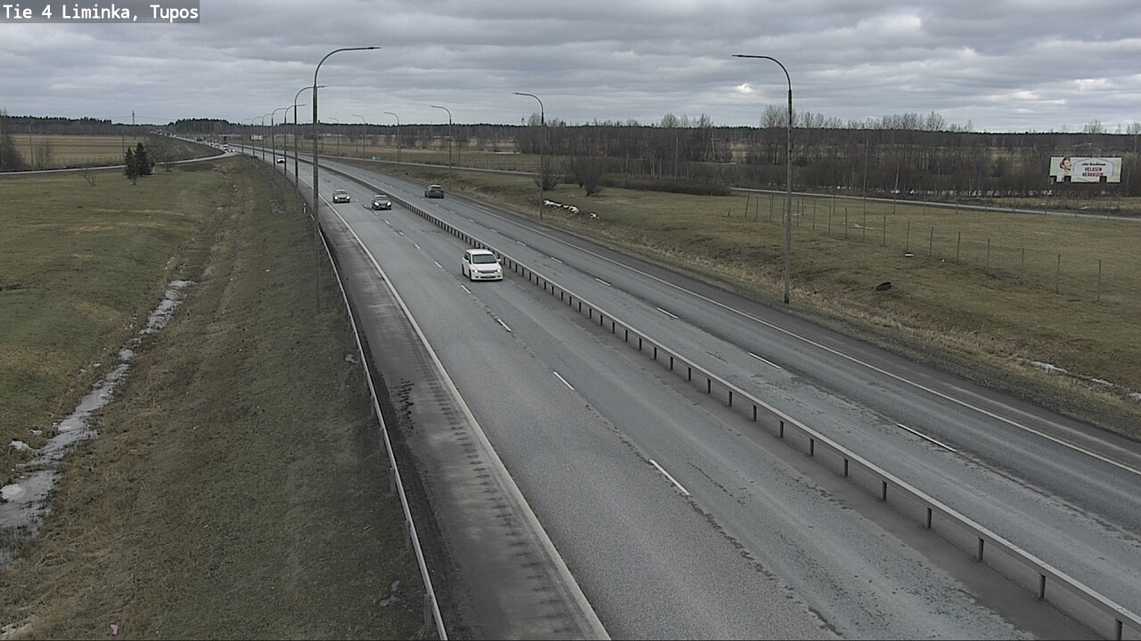 Weather Camera Image Road 4 Liminka, Tupos, Liminka, Pohjois-Pohjanmaa