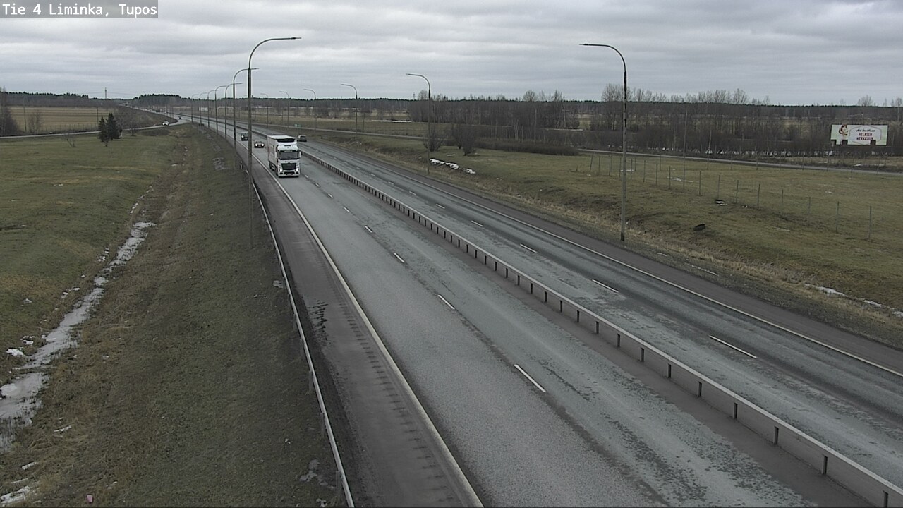 Weather Camera Image Road 4 Liminka, Tupos, Liminka, Pohjois-Pohjanmaa
