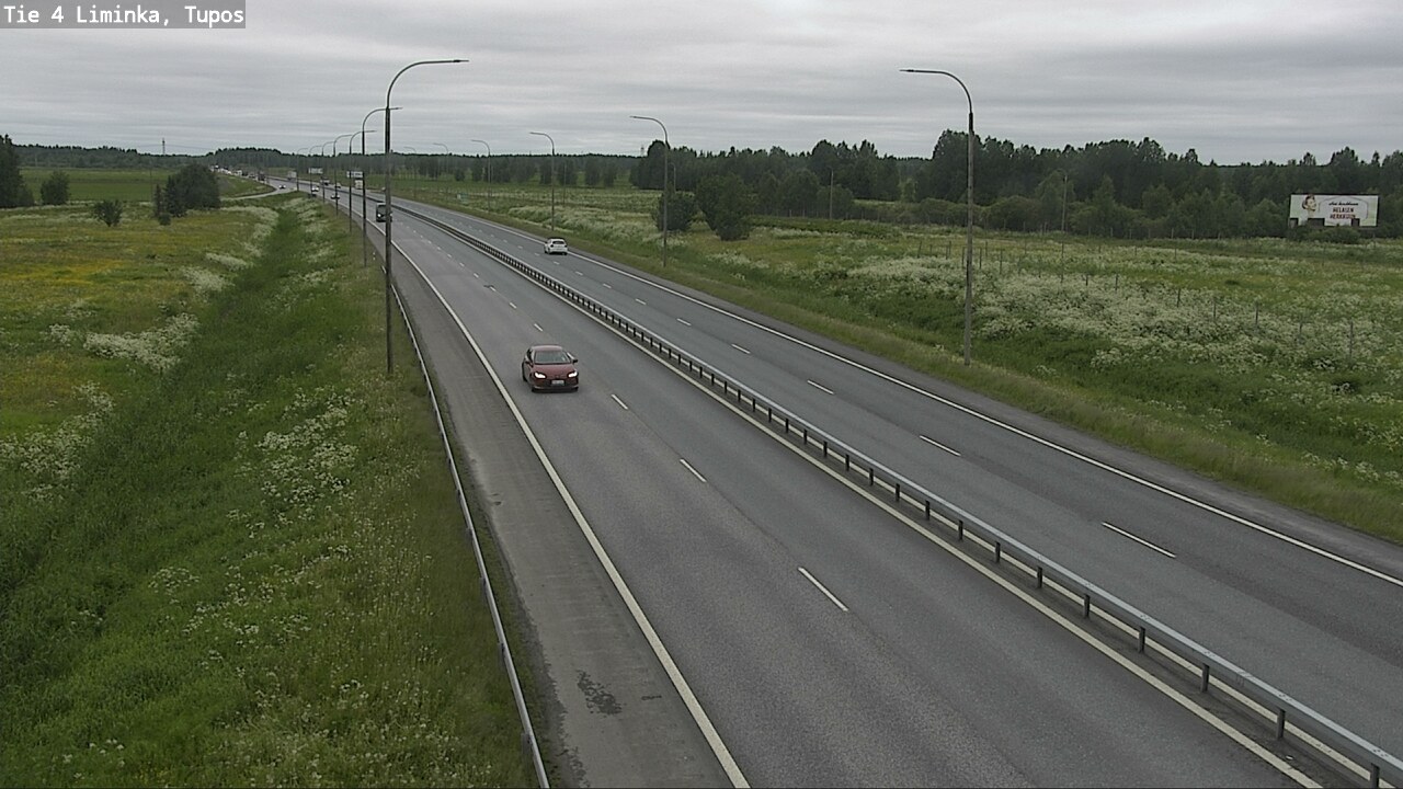 Weather Camera Image Väg 4 Limingo, Tupos, Liminka, Pohjois-Pohjanmaa
