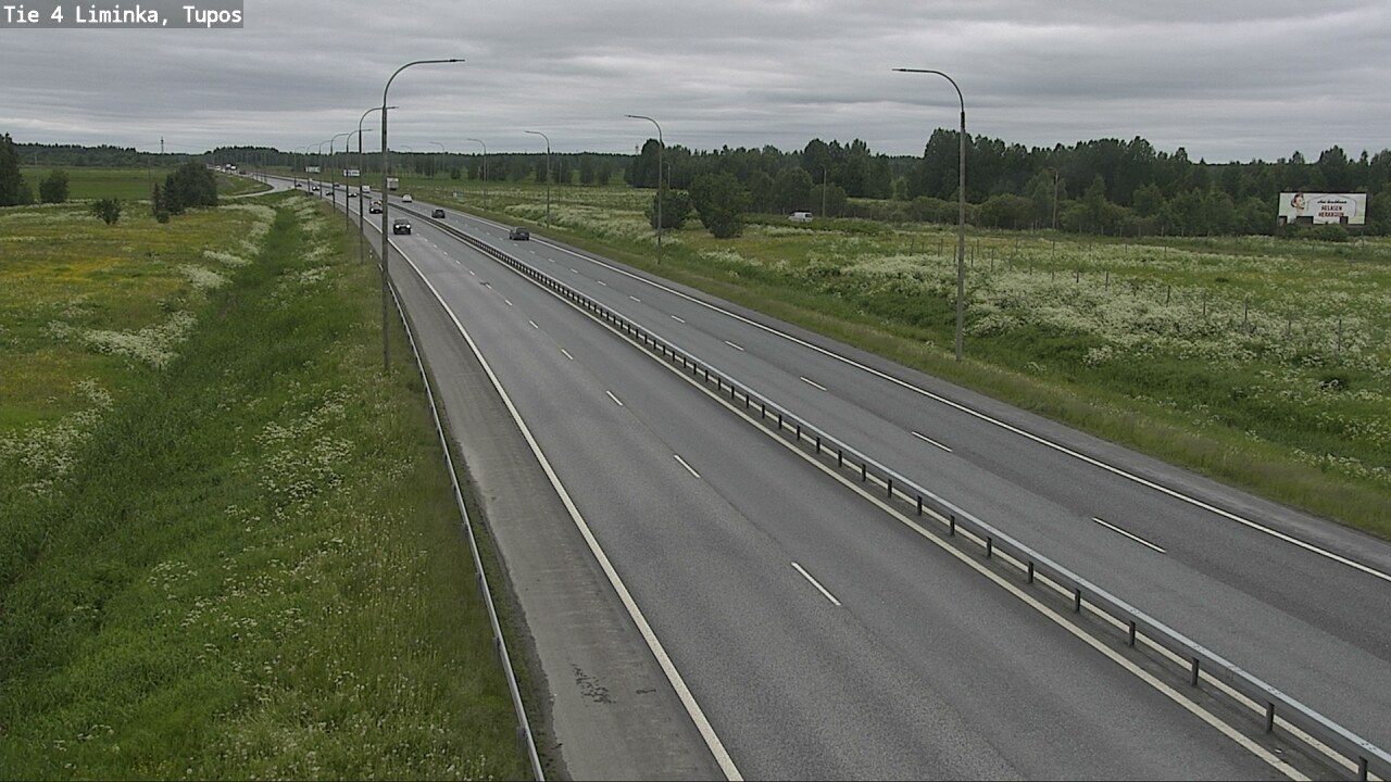 Weather Camera Image Road 4 Liminka, Tupos, Liminka, Pohjois-Pohjanmaa