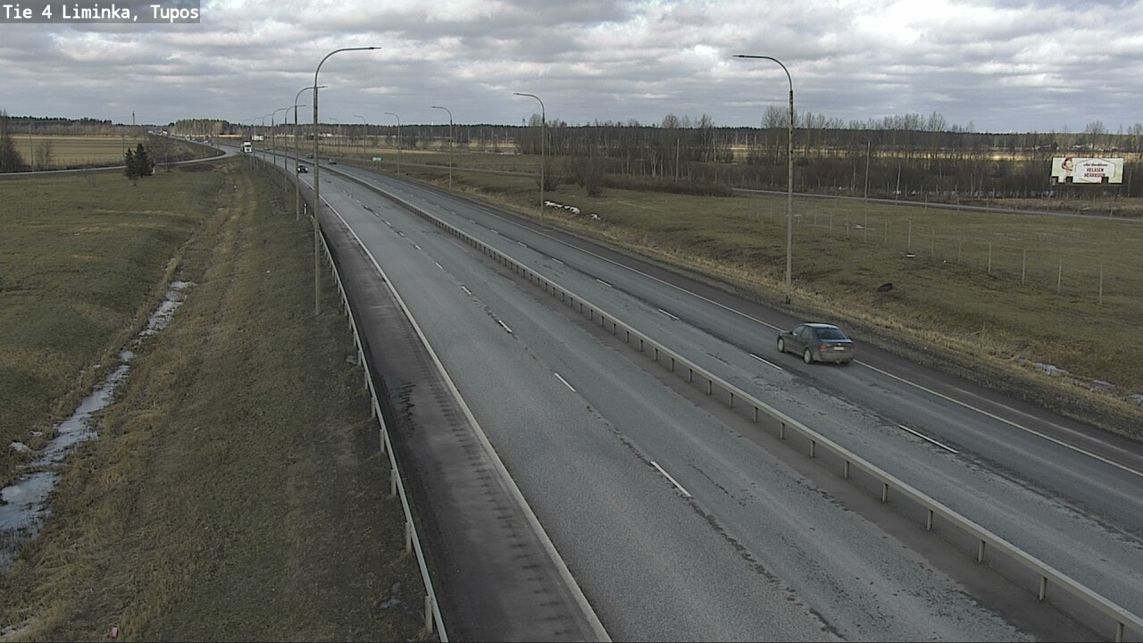 Weather Camera Image Road 4 Liminka, Tupos, Liminka, Pohjois-Pohjanmaa