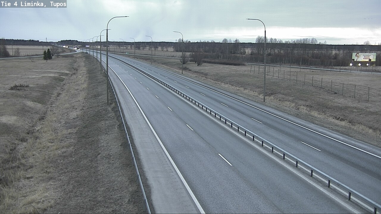 Weather Camera Image Road 4 Liminka, Tupos, Liminka, Pohjois-Pohjanmaa