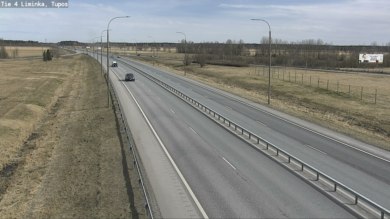 Weather Camera Image Väg 4 Limingo, Tupos, Liminka, Pohjois-Pohjanmaa