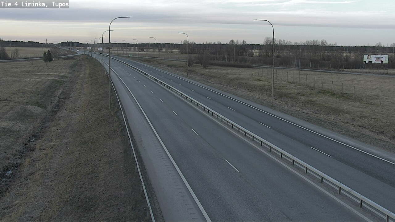 Weather Camera Image Väg 4 Limingo, Tupos, Liminka, Pohjois-Pohjanmaa