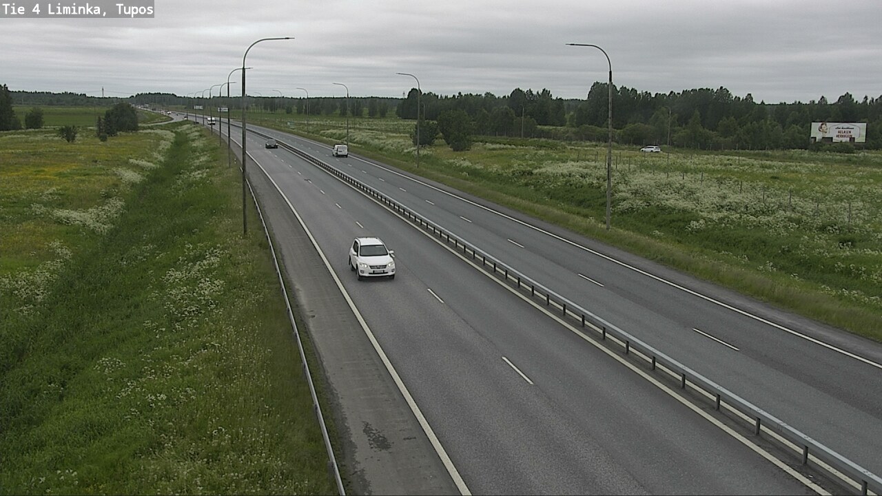 Weather Camera Image Väg 4 Limingo, Tupos, Liminka, Pohjois-Pohjanmaa