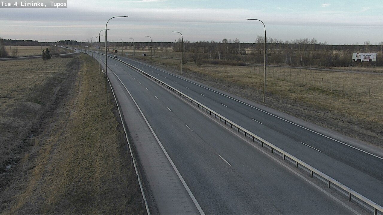 Weather Camera Image Väg 4 Limingo, Tupos, Liminka, Pohjois-Pohjanmaa