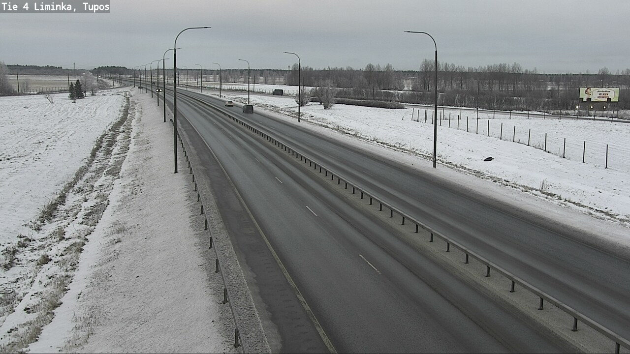 Weather Camera Image Road 4 Liminka, Tupos, Liminka, Pohjois-Pohjanmaa