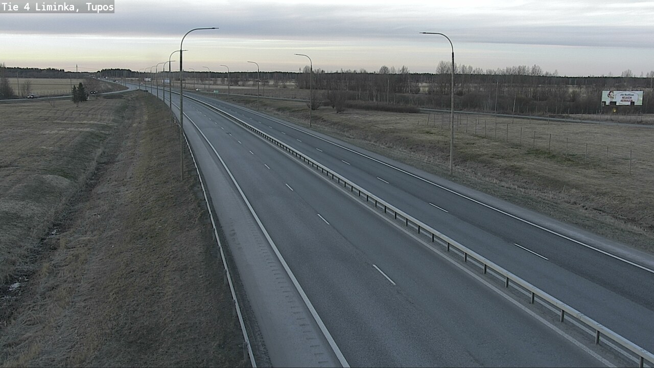 Weather Camera Image Väg 4 Limingo, Tupos, Liminka, Pohjois-Pohjanmaa