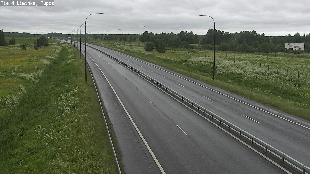 Weather Camera Image Väg 4 Limingo, Tupos, Liminka, Pohjois-Pohjanmaa