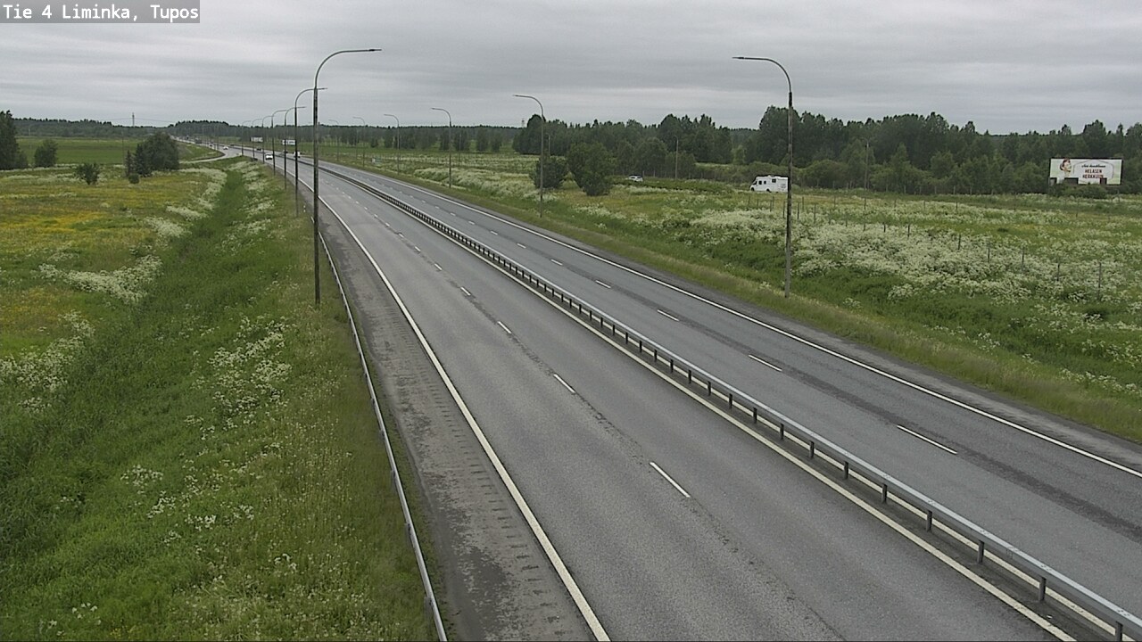 Weather Camera Image Väg 4 Limingo, Tupos, Liminka, Pohjois-Pohjanmaa
