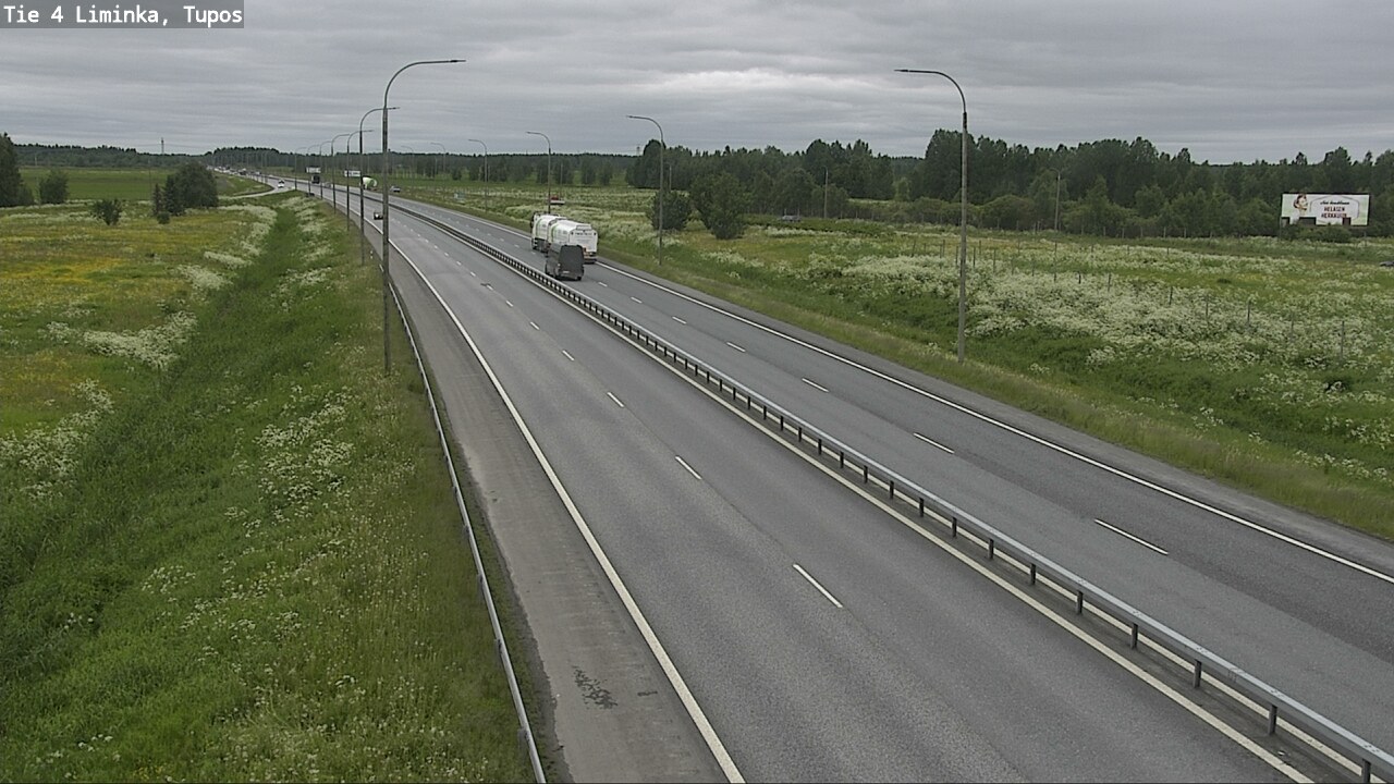 Weather Camera Image Road 4 Liminka, Tupos, Liminka, Pohjois-Pohjanmaa