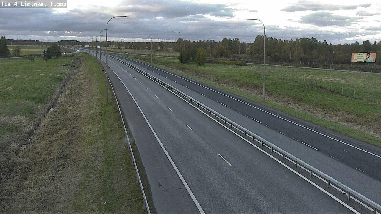 Weather Camera Image Väg 4 Limingo, Tupos, Liminka, Pohjois-Pohjanmaa