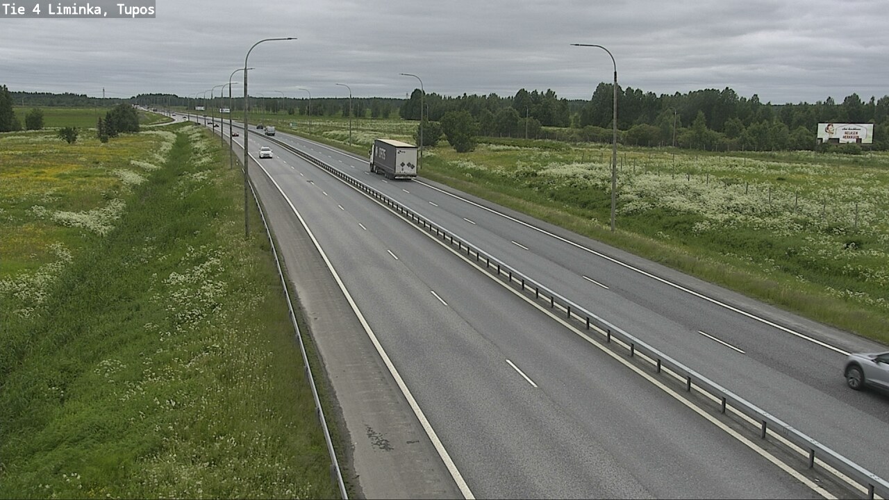 Weather Camera Image Road 4 Liminka, Tupos, Liminka, Pohjois-Pohjanmaa