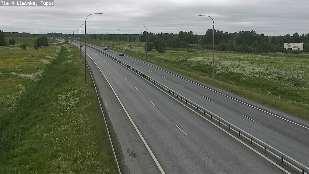 Weather Camera Image Väg 4 Limingo, Tupos, Liminka, Pohjois-Pohjanmaa