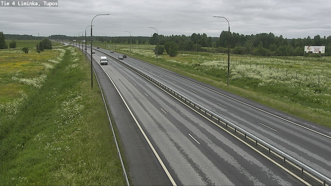 Weather Camera Image Väg 4 Limingo, Tupos, Liminka, Pohjois-Pohjanmaa