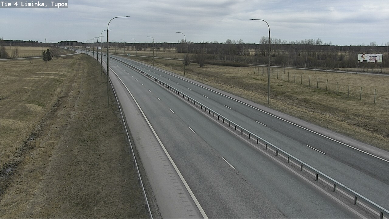Weather Camera Image Väg 4 Limingo, Tupos, Liminka, Pohjois-Pohjanmaa