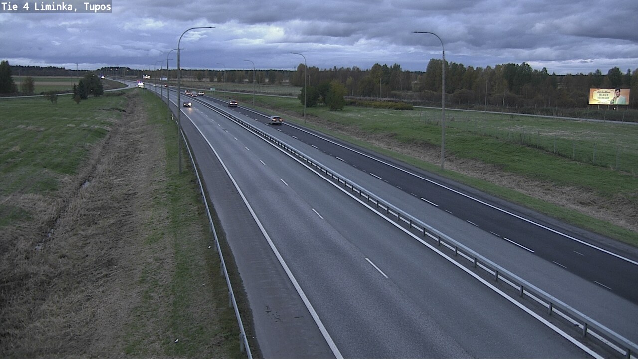 Weather Camera Image Väg 4 Limingo, Tupos, Liminka, Pohjois-Pohjanmaa