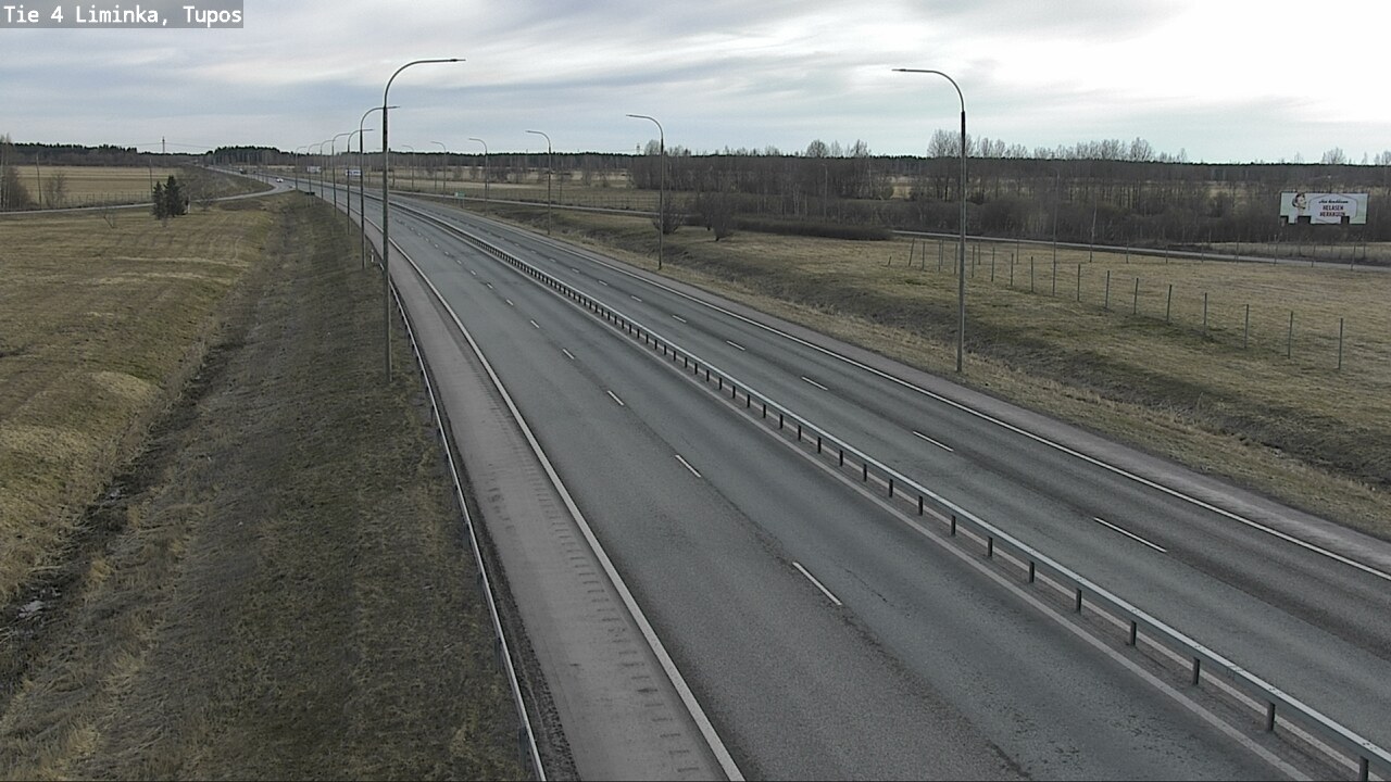 Weather Camera Image Väg 4 Limingo, Tupos, Liminka, Pohjois-Pohjanmaa