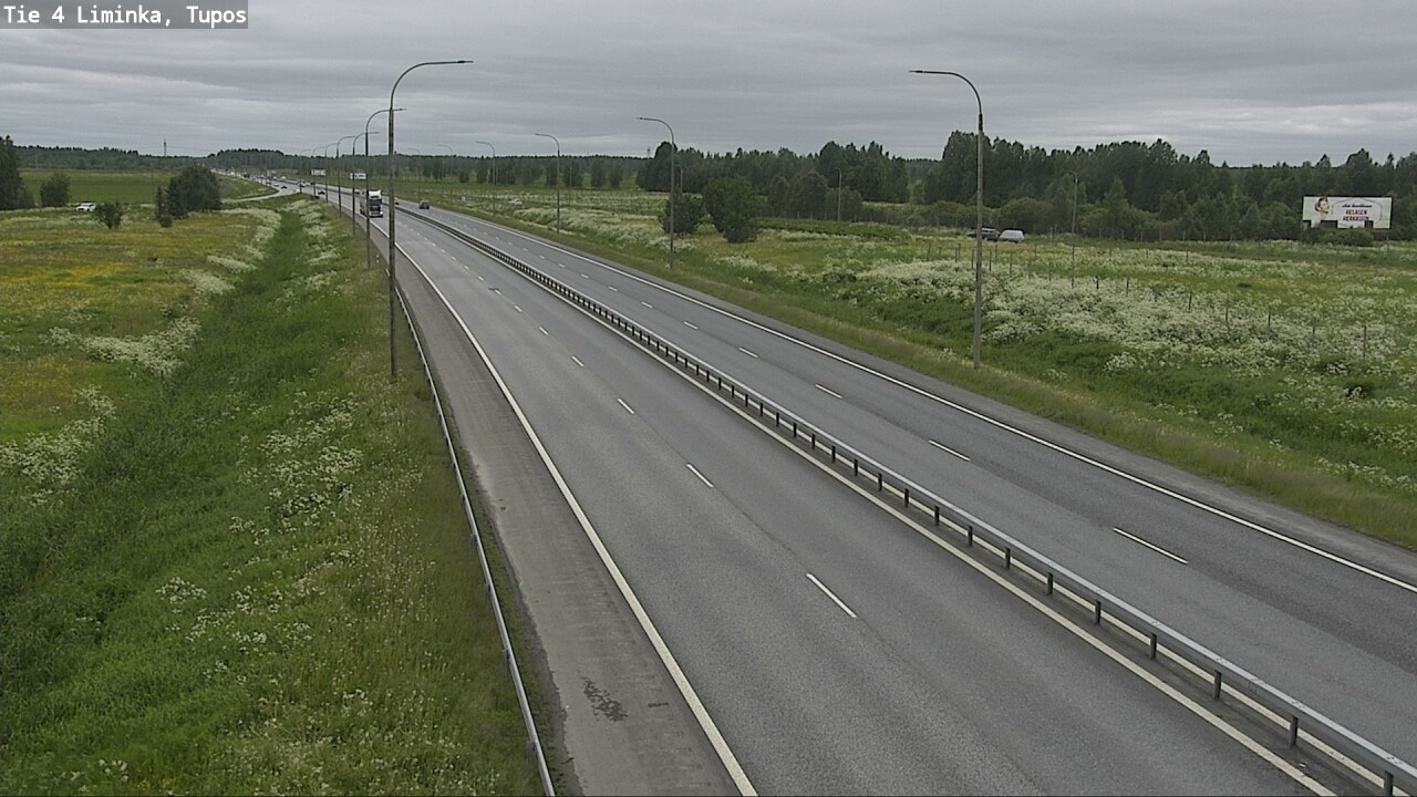 Weather Camera Image Road 4 Liminka, Tupos, Liminka, Pohjois-Pohjanmaa