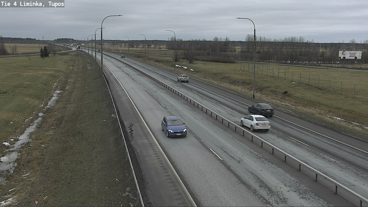 Weather Camera Image Road 4 Liminka, Tupos, Liminka, Pohjois-Pohjanmaa