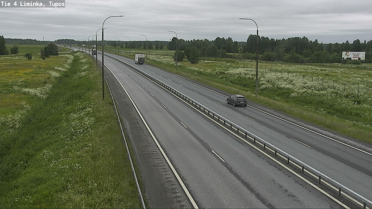 Weather Camera Image Väg 4 Limingo, Tupos, Liminka, Pohjois-Pohjanmaa