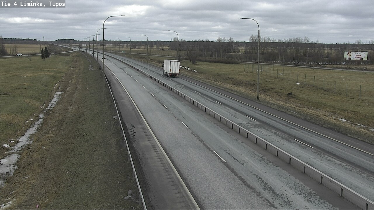 Weather Camera Image Road 4 Liminka, Tupos, Liminka, Pohjois-Pohjanmaa