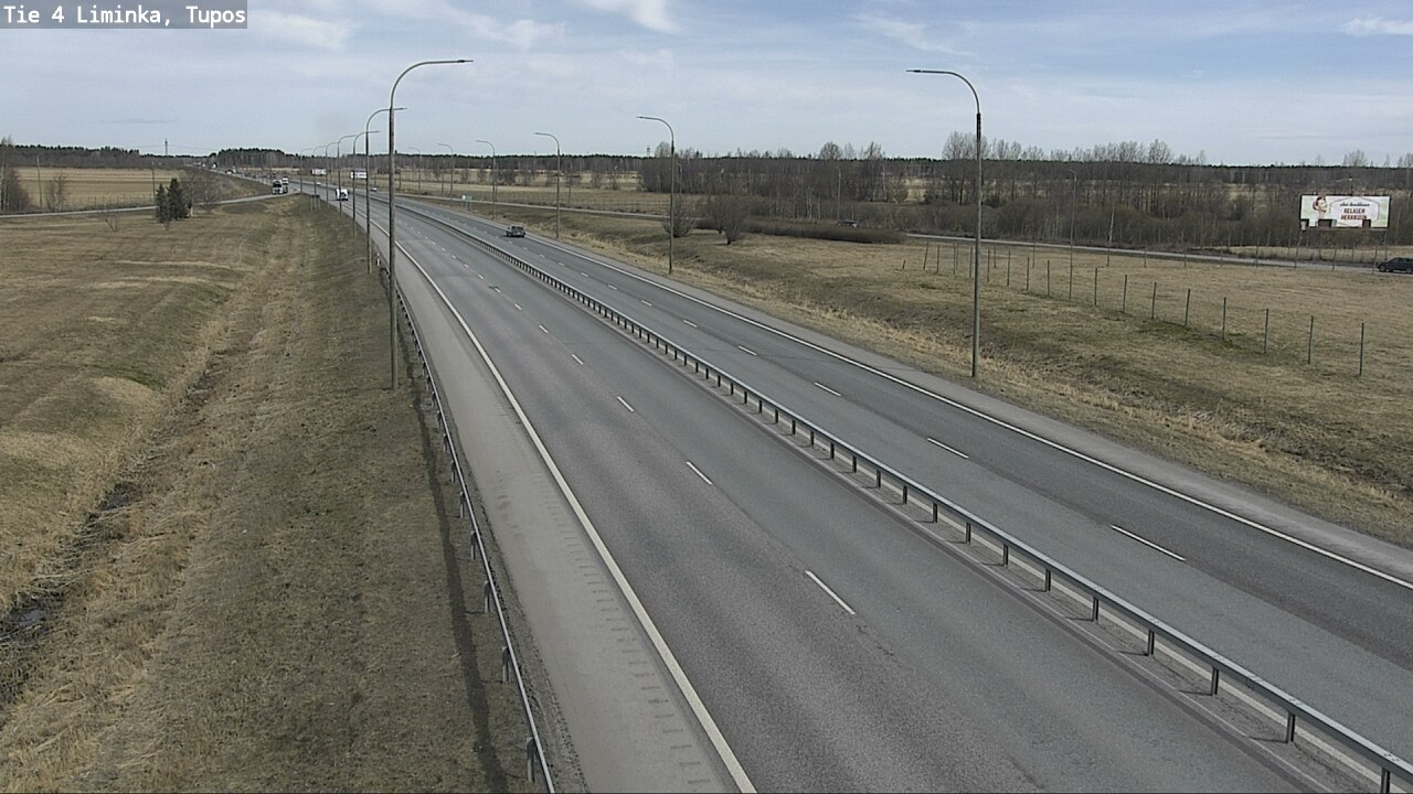 Weather Camera Image Väg 4 Limingo, Tupos, Liminka, Pohjois-Pohjanmaa
