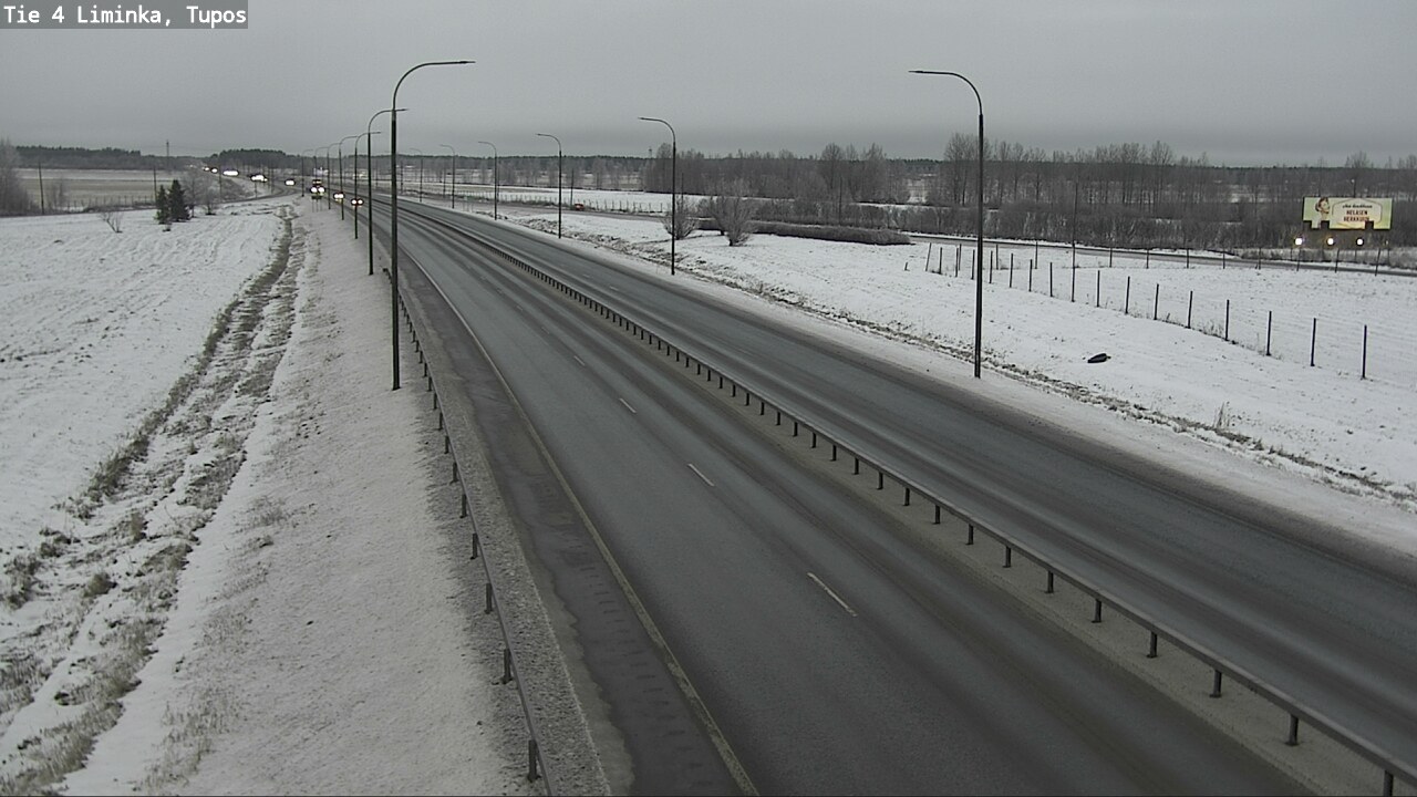 Weather Camera Image Road 4 Liminka, Tupos, Liminka, Pohjois-Pohjanmaa
