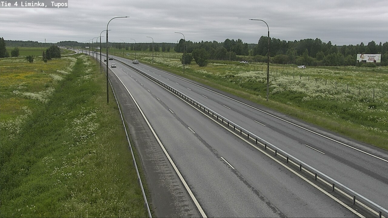 Weather Camera Image Väg 4 Limingo, Tupos, Liminka, Pohjois-Pohjanmaa