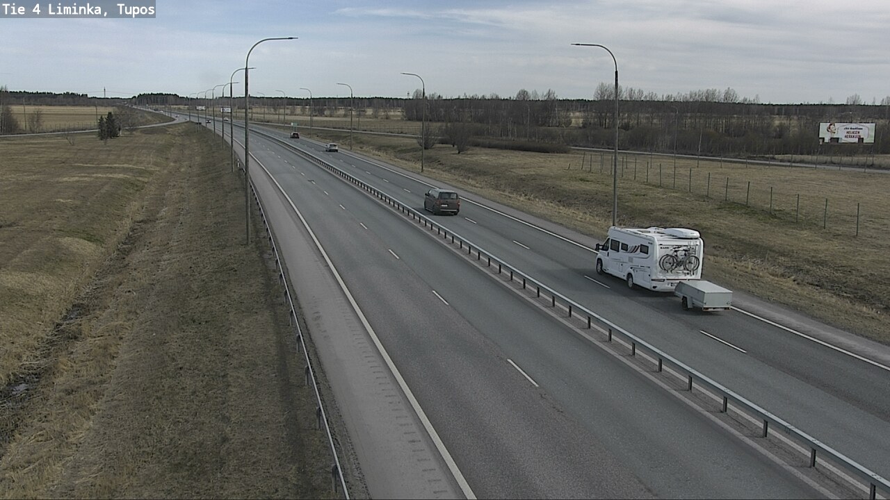 Weather Camera Image Väg 4 Limingo, Tupos, Liminka, Pohjois-Pohjanmaa