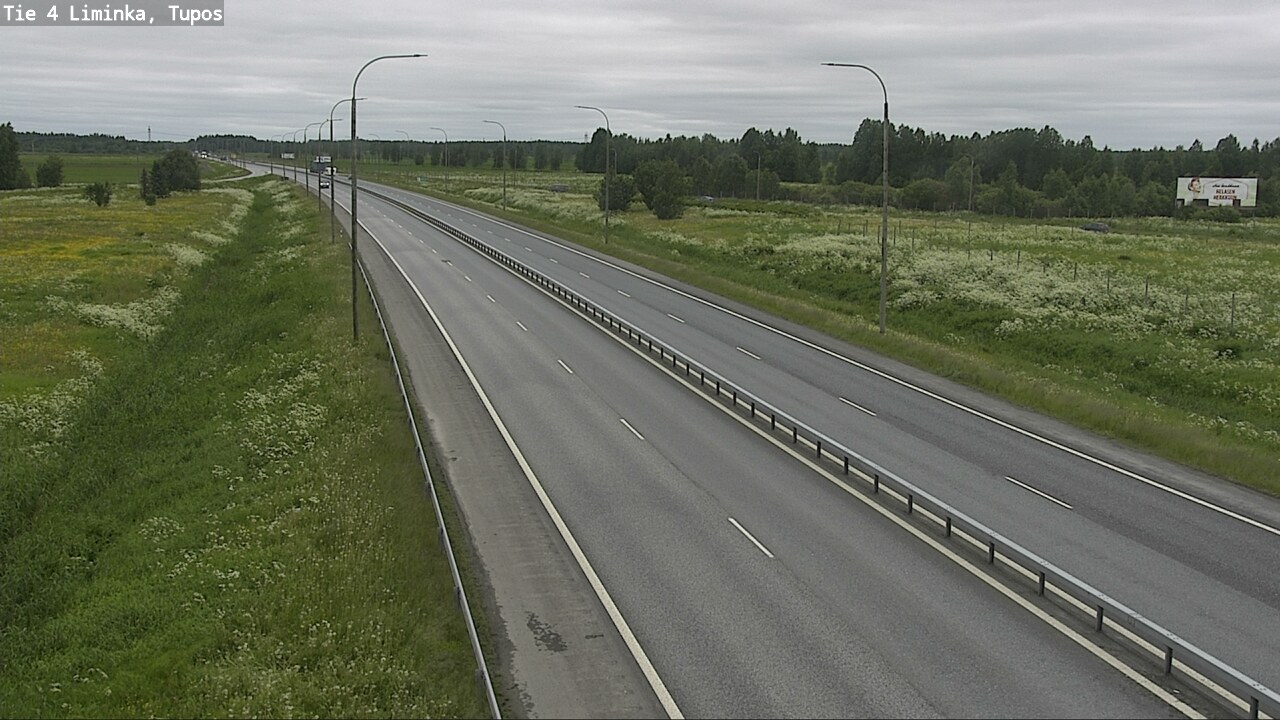 Weather Camera Image Väg 4 Limingo, Tupos, Liminka, Pohjois-Pohjanmaa