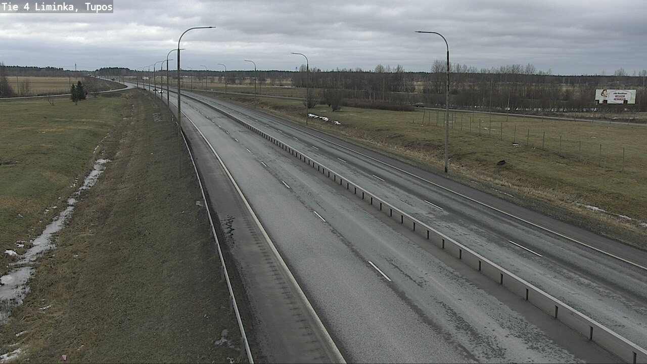 Weather Camera Image Road 4 Liminka, Tupos, Liminka, Pohjois-Pohjanmaa