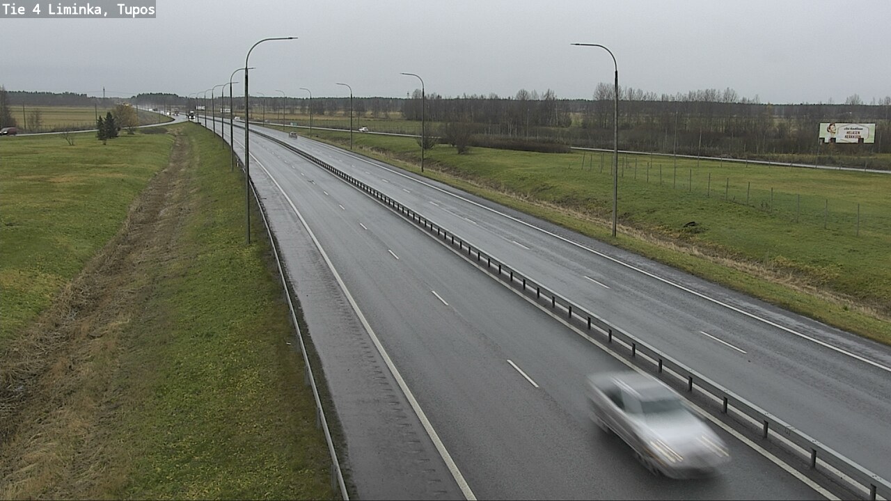 Weather Camera Image Road 4 Liminka, Tupos, Liminka, Pohjois-Pohjanmaa