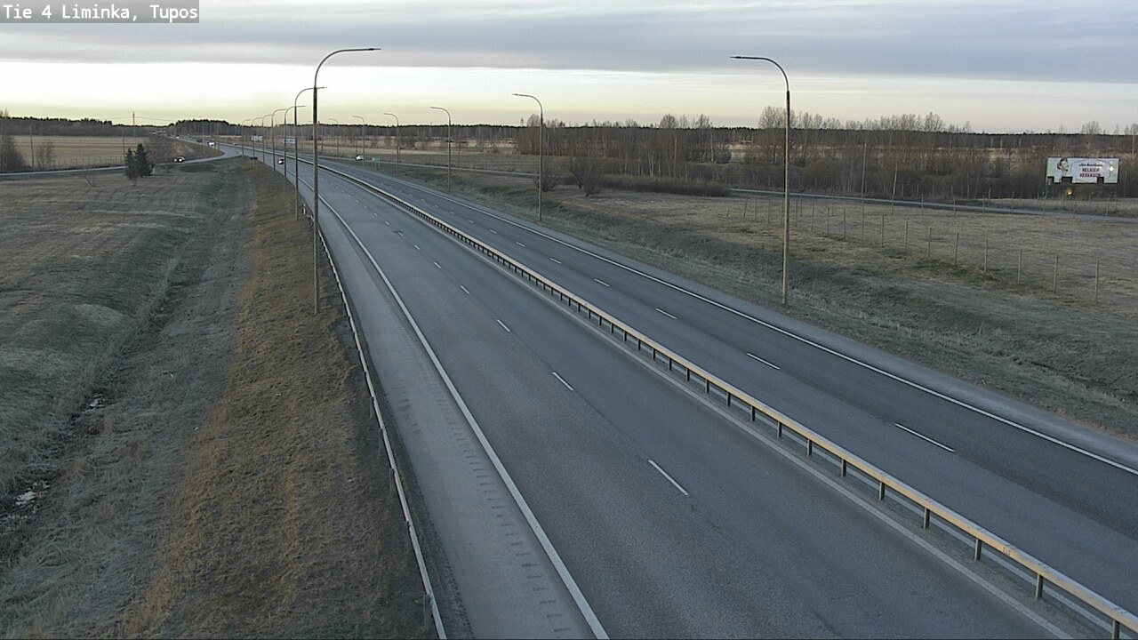 Weather Camera Image Väg 4 Limingo, Tupos, Liminka, Pohjois-Pohjanmaa
