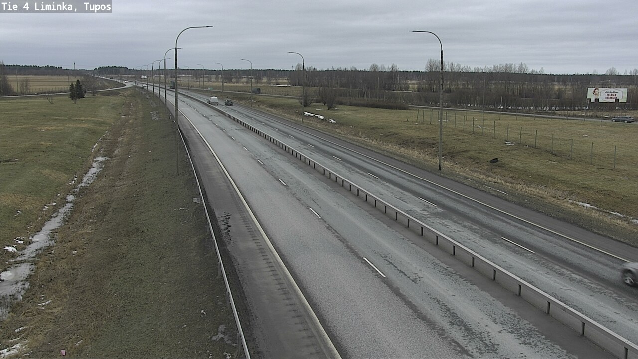 Weather Camera Image Road 4 Liminka, Tupos, Liminka, Pohjois-Pohjanmaa