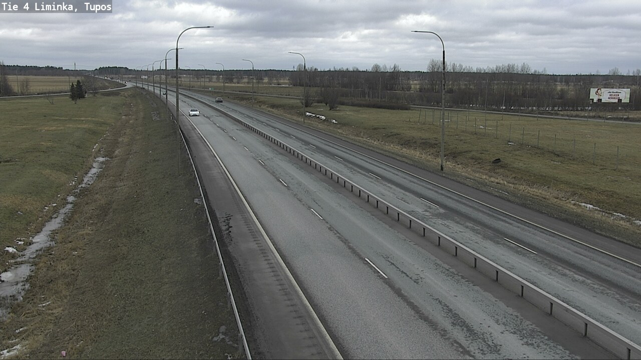 Weather Camera Image Road 4 Liminka, Tupos, Liminka, Pohjois-Pohjanmaa