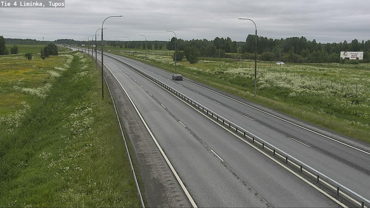 Weather Camera Image Väg 4 Limingo, Tupos, Liminka, Pohjois-Pohjanmaa